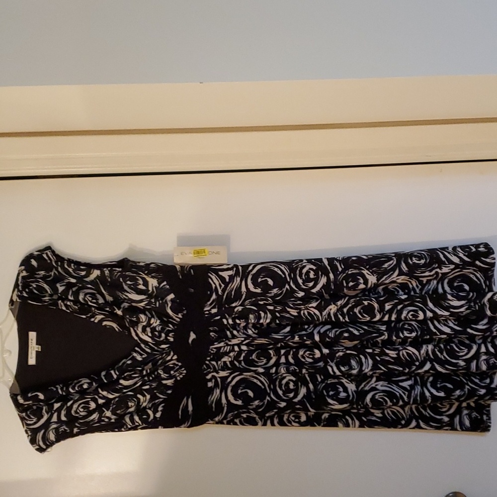 Dress V Neckline Evan-Picone Feminine Office To Wedding